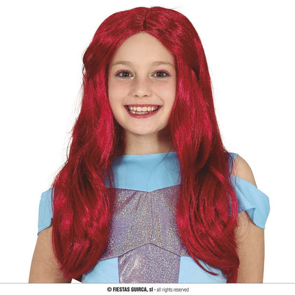 Feestbazaar Ariel Pruik Kind Rood