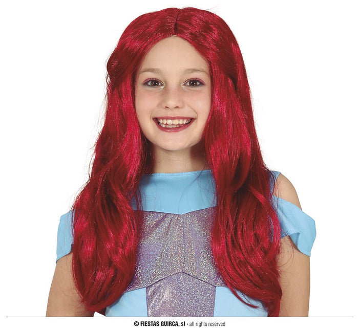 Feestbazaar Ariel Pruik Kind Rood