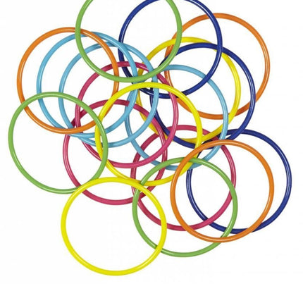 Feestbazaar Armband 18 ringen neon multikleuren
