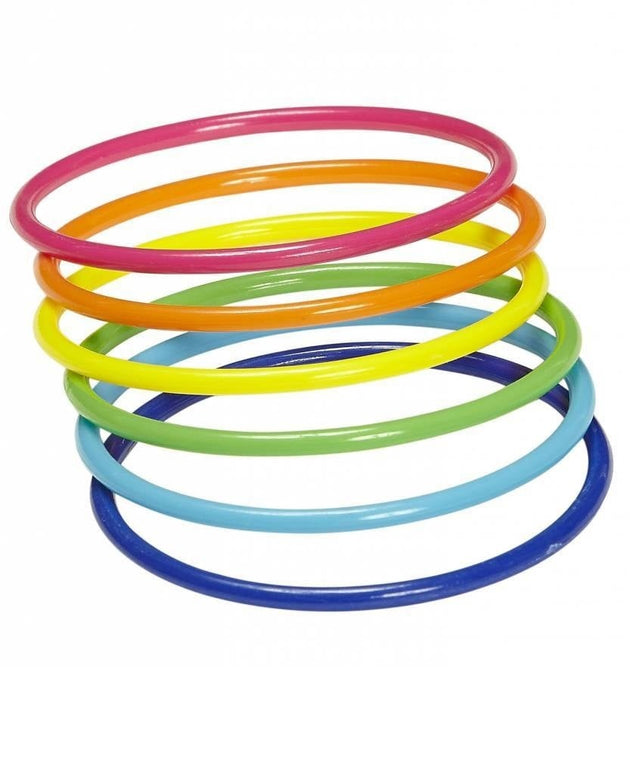 Feestbazaar Armband 18 ringen neon multikleuren