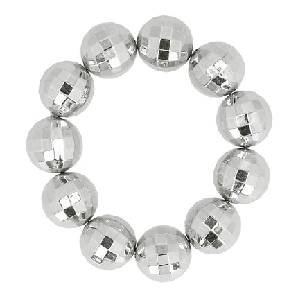 Feestbazaar Armband Discoballen Zilver