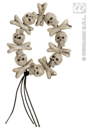 Feestbazaar Armband met schedels en botten