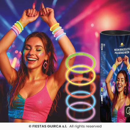 Feestbazaar Armbanden Neon Licht (100st)