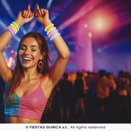 Feestbazaar Armbanden Neon Licht (15st)