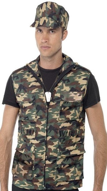 Feestbazaar Army verkleedset man