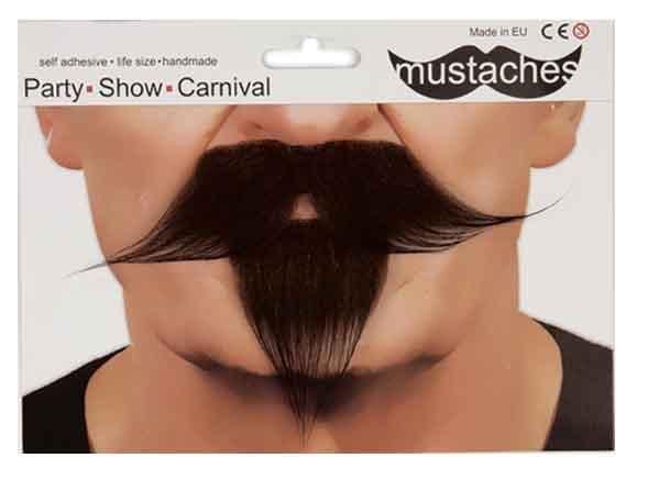 Feestbazaar Asian snor + baard zwart