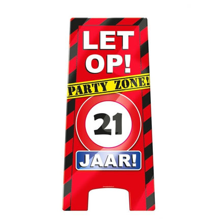Feestbazaar Attentiebord Party Zone 21 Jaar