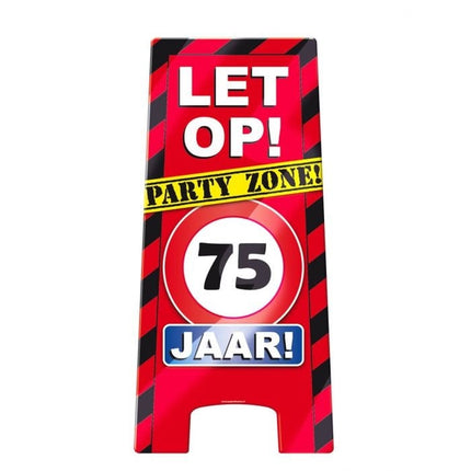 Feestbazaar Attentiebord Party Zone 75 Jaar