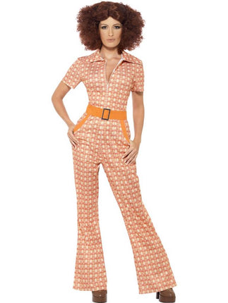 Feestbazaar Authentieke 70's retro kostuum vrouw