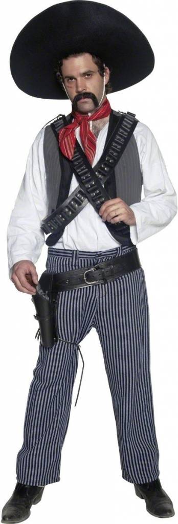 Feestbazaar Authentieke Western Mexicaanse Bandiet pak