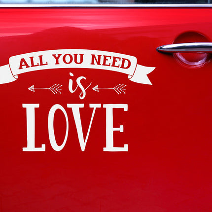 Feestbazaar Autosticker All You Need Is Love