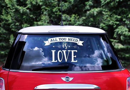 Feestbazaar Autosticker All You Need Is Love