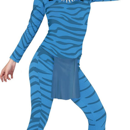 Feestbazaar Avatar Jumpsuit Vrouwen Blauw