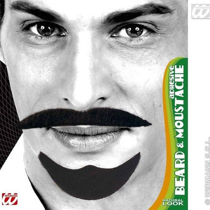 Feestbazaar Baard en snor zwart Arabier