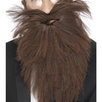 Feestbazaar Baard met snor lang bruin