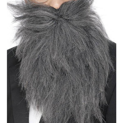 Feestbazaar Baard met snor lang grijs