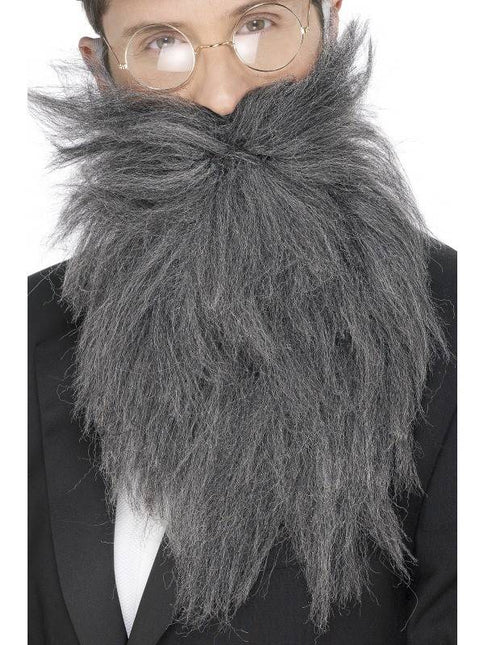 Feestbazaar Baard met snor lang grijs