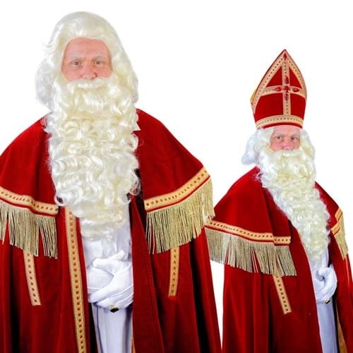 Feestbazaar Baardstel TV-Sint Kanekalon (55cm)