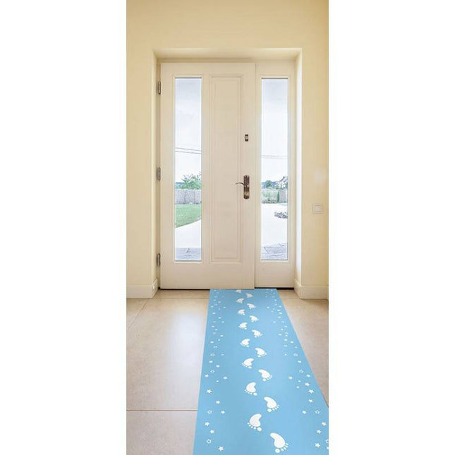Feestbazaar Baby Blauwe Geboorte Loper - 2,5 meter