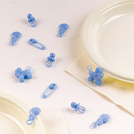 Feestbazaar Baby Geboorte Tafeldecoratie Blauw - 25 stuks