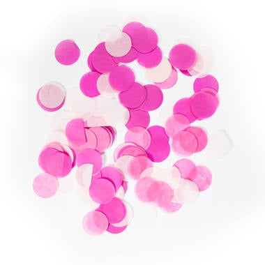 Feestbazaar Baby Roze en Witte Confetti (14g)