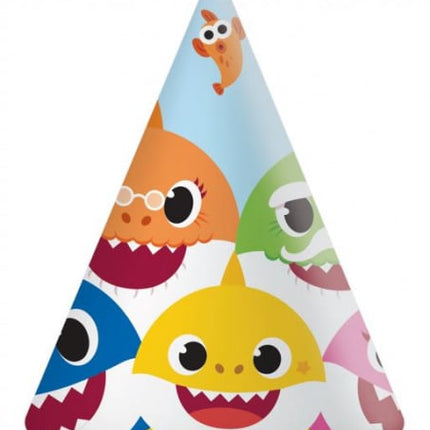 Feestbazaar Baby Shark Feest Hoedjes Party (6st)