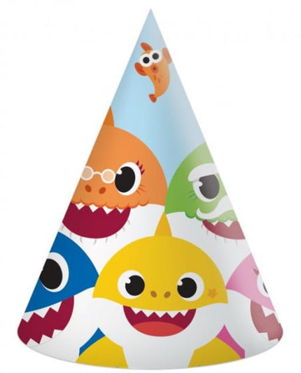 Feestbazaar Baby Shark Feest Hoedjes Party (6st)