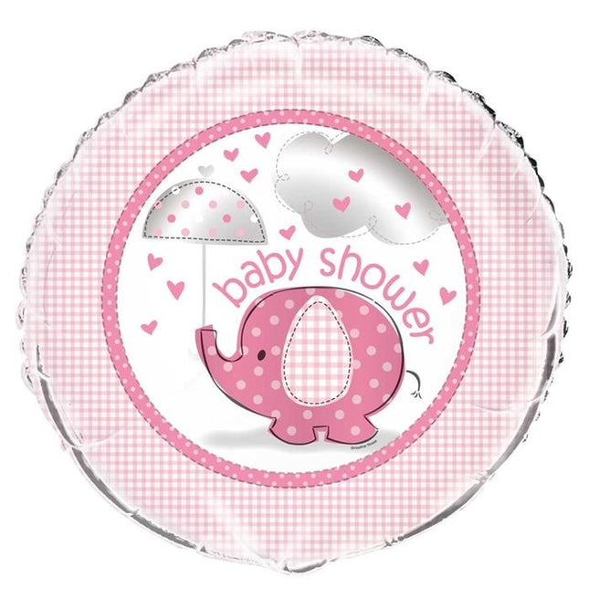 Feestbazaar Baby Shower Folie Ballon Olifant Roze 45cm