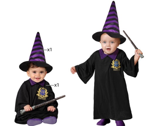 Feestbazaar Baby Wizard Tovenaarspakje Harry zwart/paars