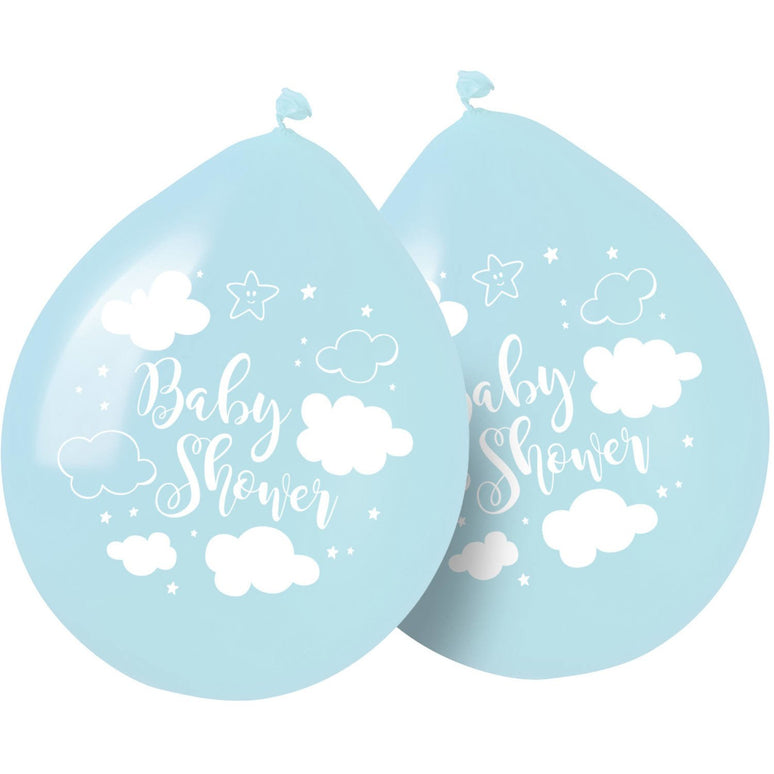 Feestbazaar Babyshower Ballonnen Blauw Jongen - 8 Stuks