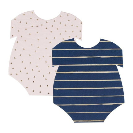 Feestbazaar Babyshower Servetten Rompertjes (16st)