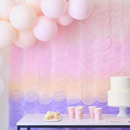 Feestbazaar Backdrop Set Pastel Pink/Lila (1,8m)