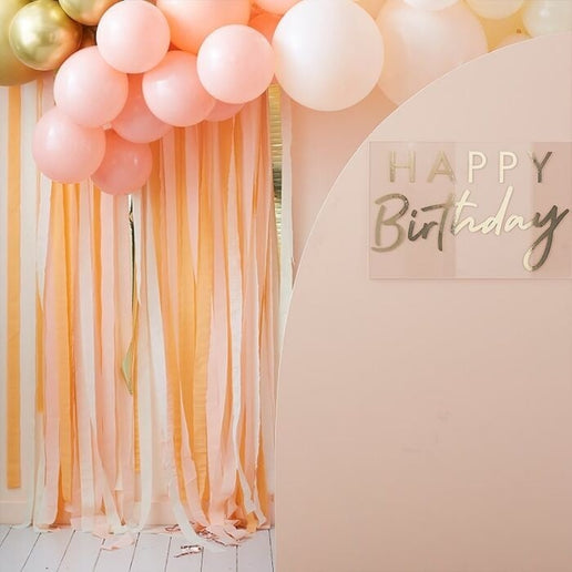 Feestbazaar Backdrop streamers Mix it Up Peach Goud