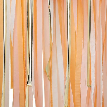 Feestbazaar Backdrop streamers Mix it Up Peach Goud