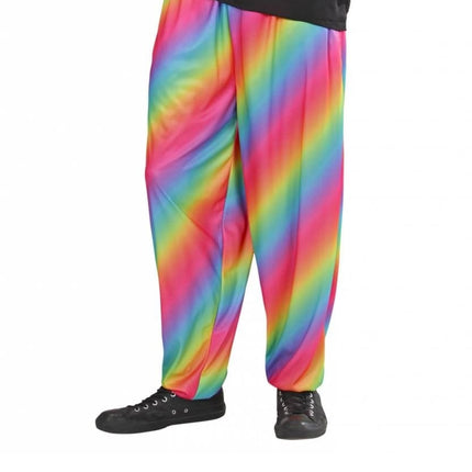 Feestbazaar Baggy broek 80's regenboog