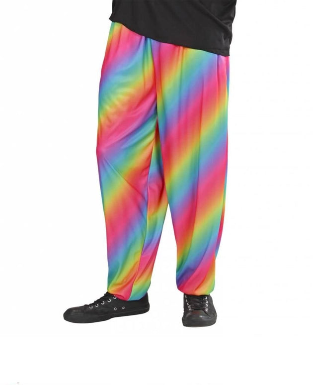 Feestbazaar Baggy broek 80's regenboog