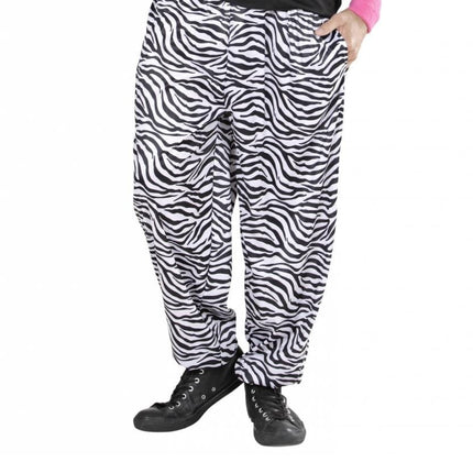 Feestbazaar Baggy broek 80's zebra