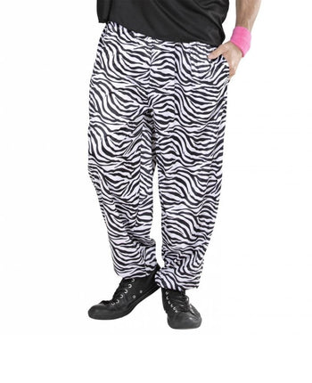 Feestbazaar Baggy broek 80's zebra