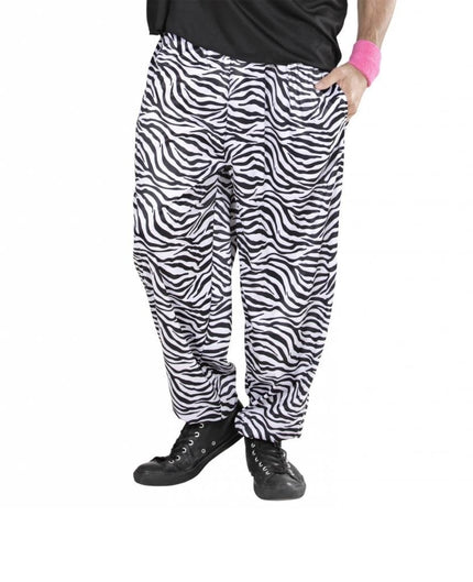 Feestbazaar Baggy broek 80's zebra