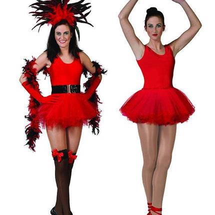Feestbazaar Ballerina pakje rood