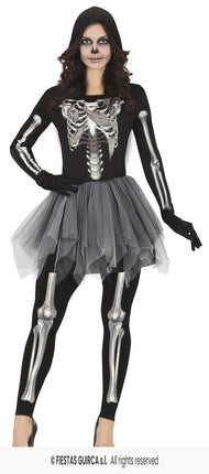 Feestbazaar Ballerina Skelet Met Tutu Zwart Vrouw