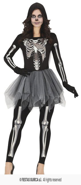 Feestbazaar Ballerina Skelet Met Tutu Zwart Vrouw