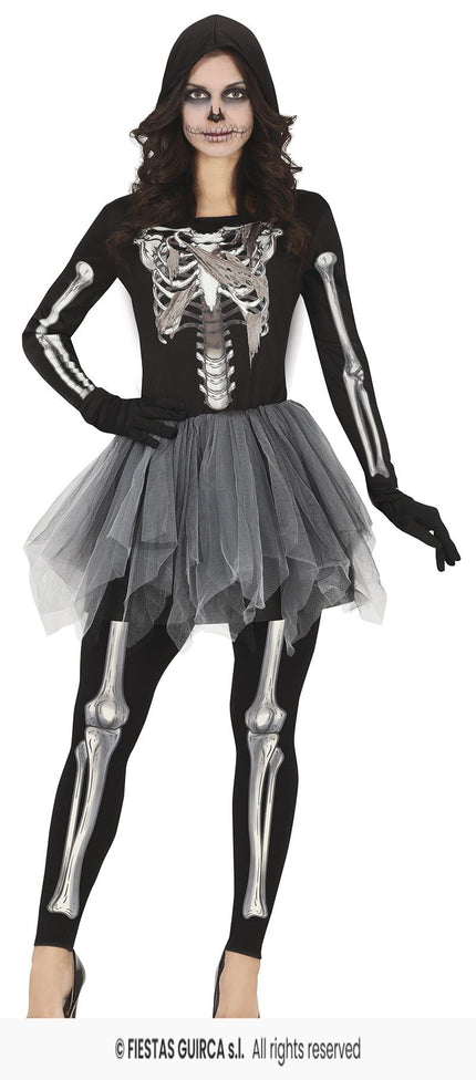 Feestbazaar Ballerina Skelet Met Tutu Zwart Vrouw