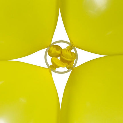 Feestbazaar Ballon clip ringen transparant - 6 stuks
