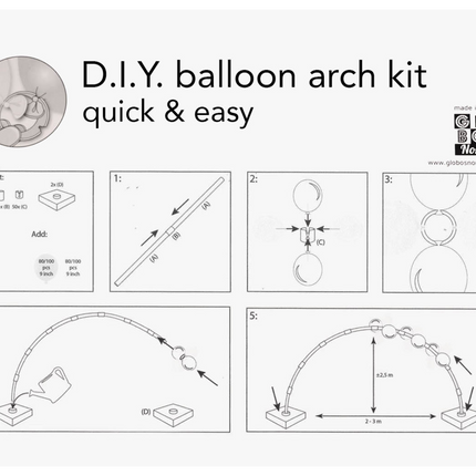 Feestbazaar Ballon Decoratie Boog Set