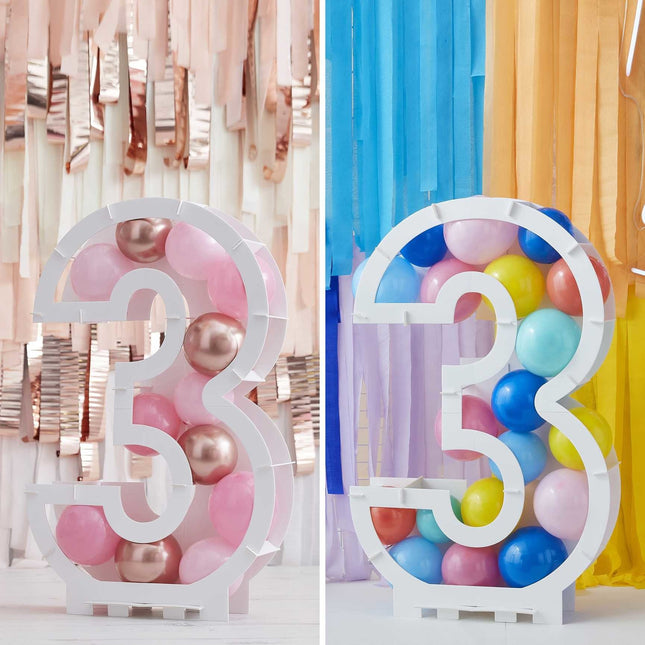 Feestbazaar Ballon Mozaïek Kit Cijfer 3