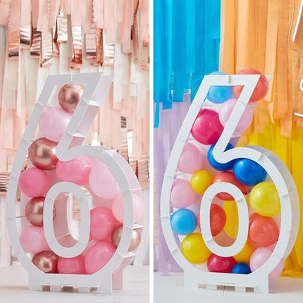 Feestbazaar Ballon Mozaïek kit Cijfer 6
