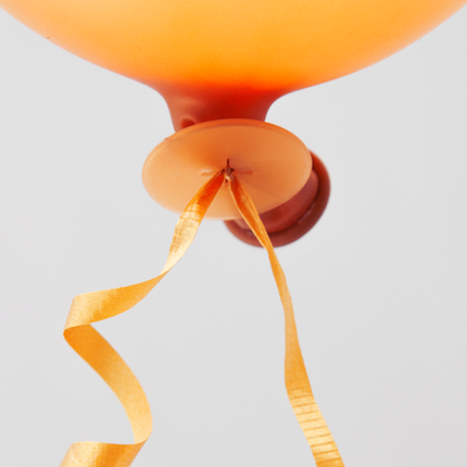 Feestbazaar Ballon Sluiters Met Lint Oranje (100st)