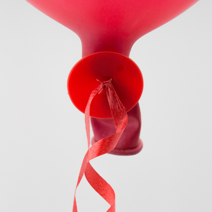 Feestbazaar Ballon Sluiters Met Lint Rood (100st)