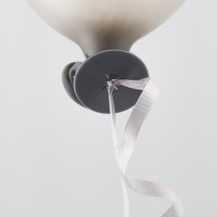 Feestbazaar Ballon Sluiters Met Lint Zilver (100st)